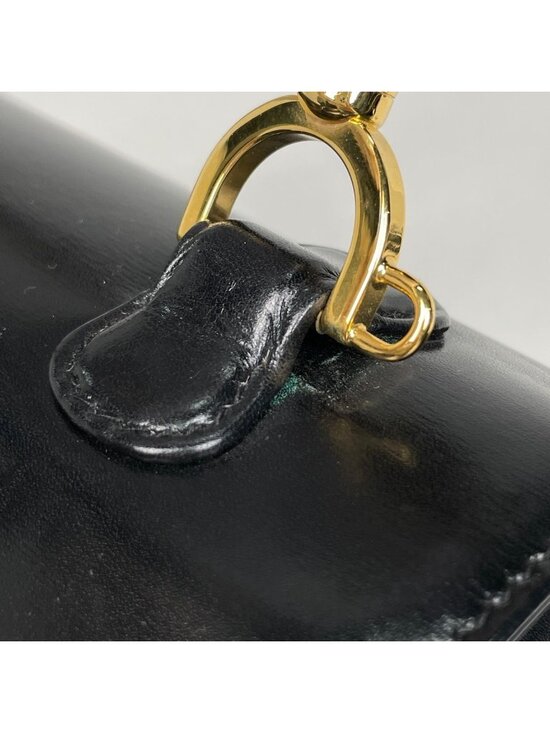 Gucci Bamboo Handbag 2-Way Vintage Leather Black main image 4